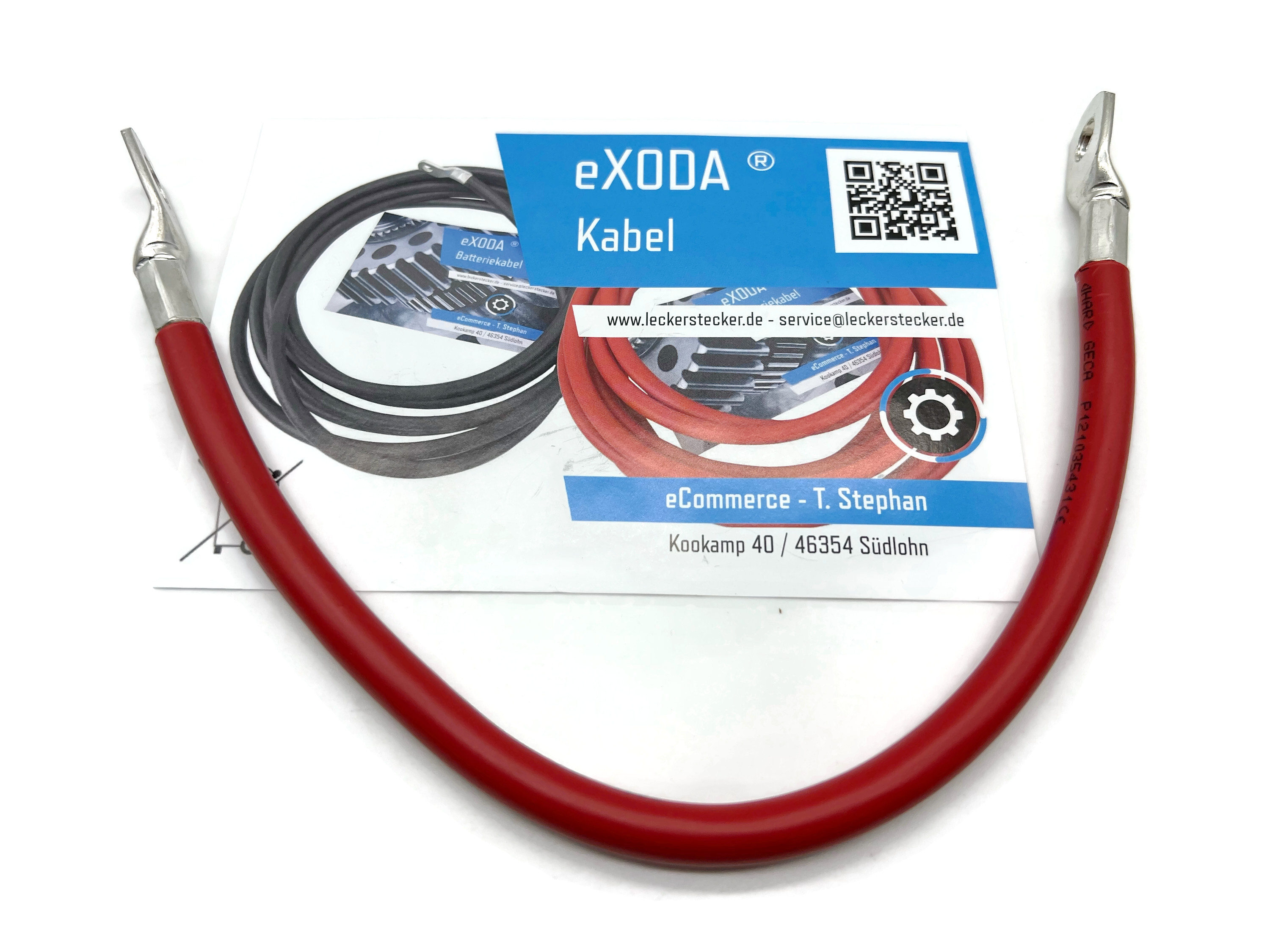 eXODA cable de batería de 30cm 16 mm² cobre cable de alimentación